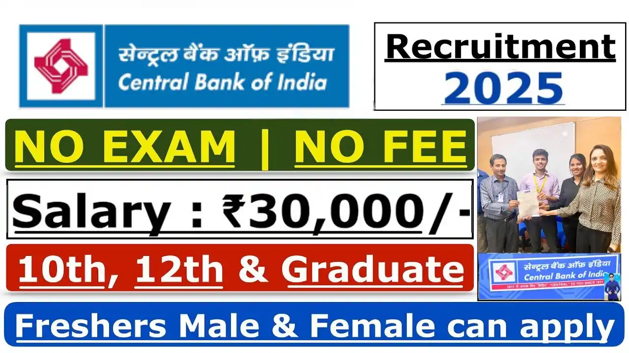 MP Central Bank of India Recruitment 2025